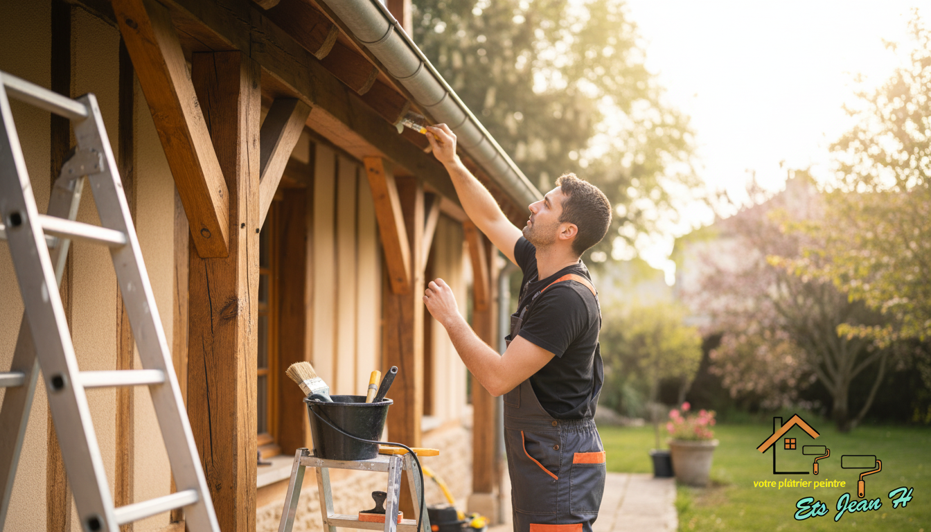 Entretien d'un avant-toit de maison en Dordogne