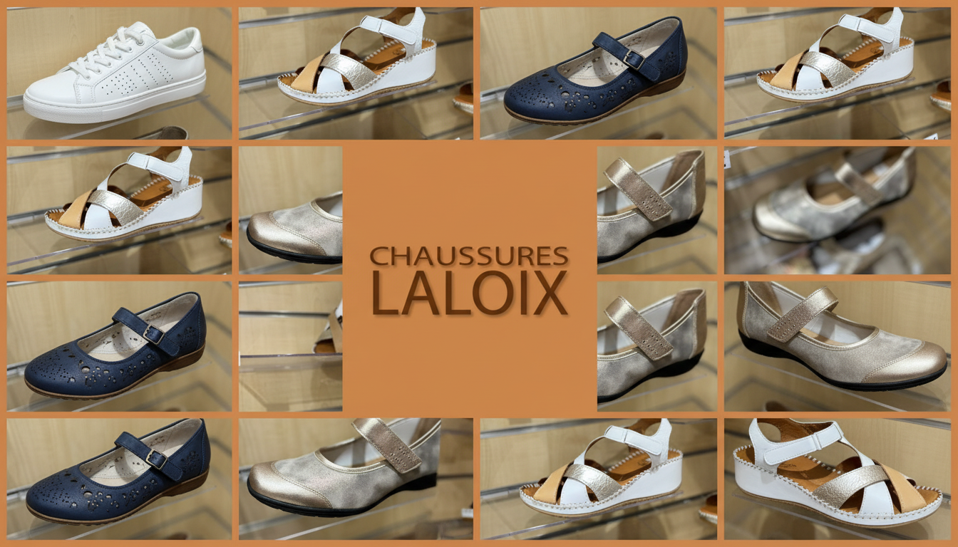 Nouvelle collection chaussures d'été femme 2026 exposée dans la boutique Chaussures Laloix à Bergerac