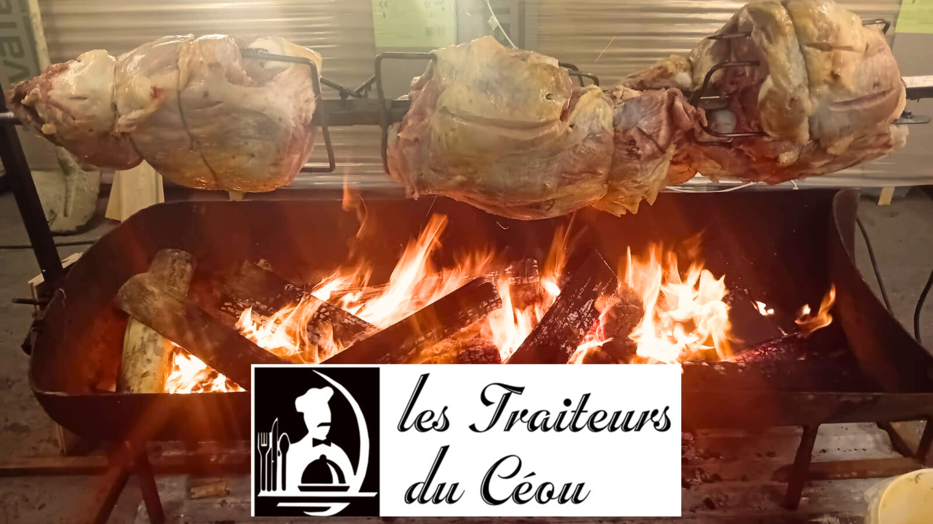 Les traiteurs du Céou Sarlat - La cuisson à la broche